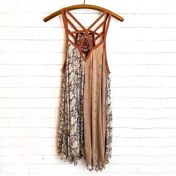 Free People Eyelet Meadow Tunic dDress Top Boho Style Size S - Picture 3 of 7